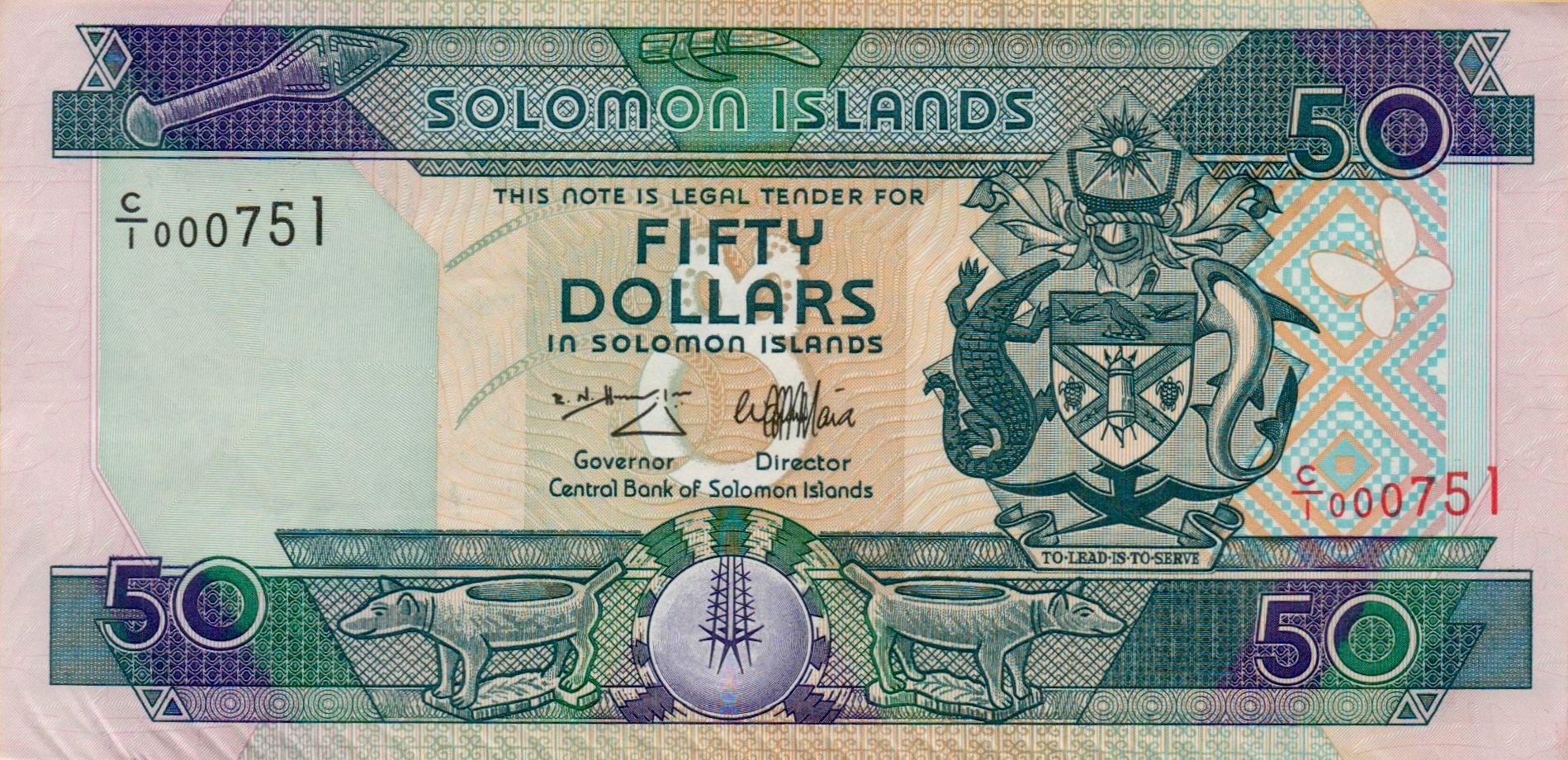 Solomon Islands 50 1996 UNC P-22 <b>[Serial# 00751]</b>